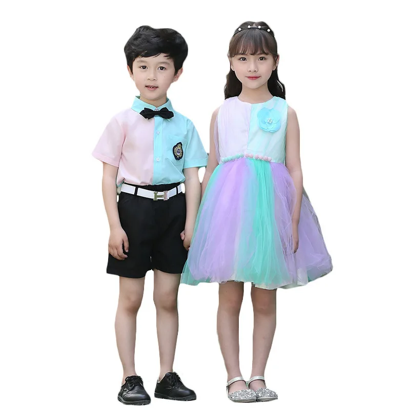 Комплект одежды для маленьких мальчиков большой брат рубашка+ Штаны Little Sister близнецов одежда платье для девочек Единорог Платье Семья подходящая друг к другу одежда