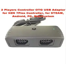 2 Players Controller OTG USB Adaptor for NES 7Pins Controller, for STEAM, Android, PC, MACSystem