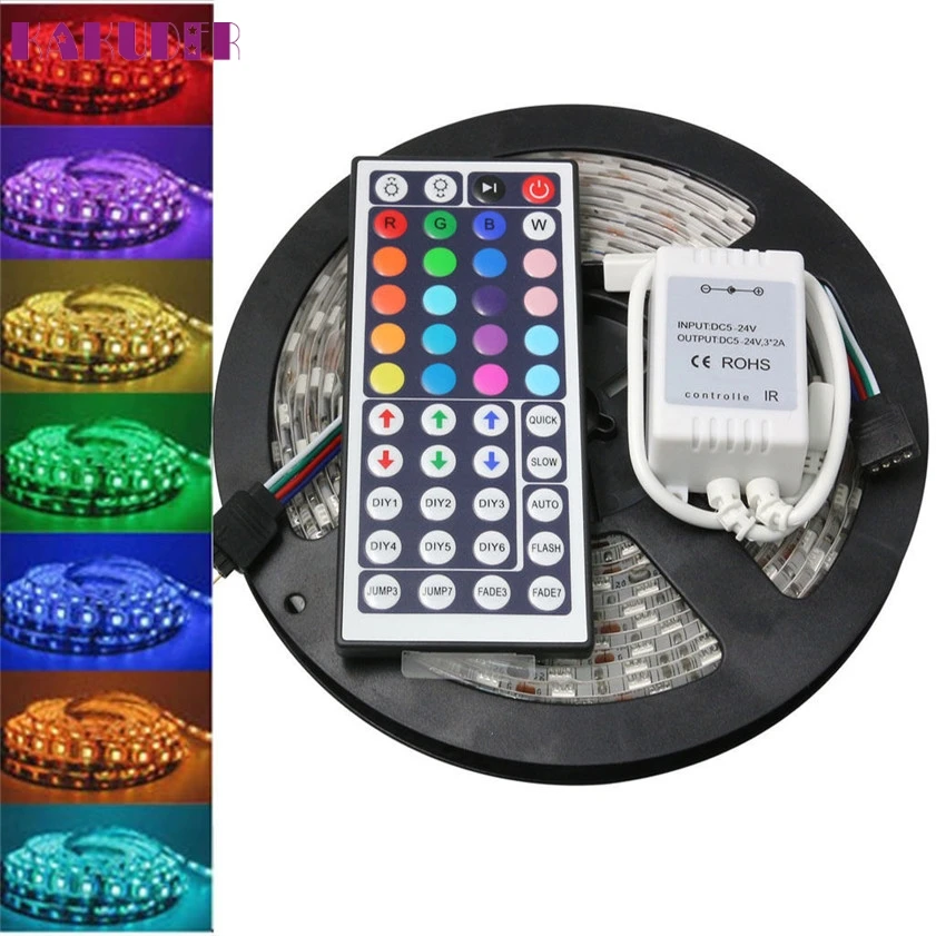 Высокое качество 5 М 5050 RGB SMD Светодиодная водонепроницаемая гибкая полоса 300