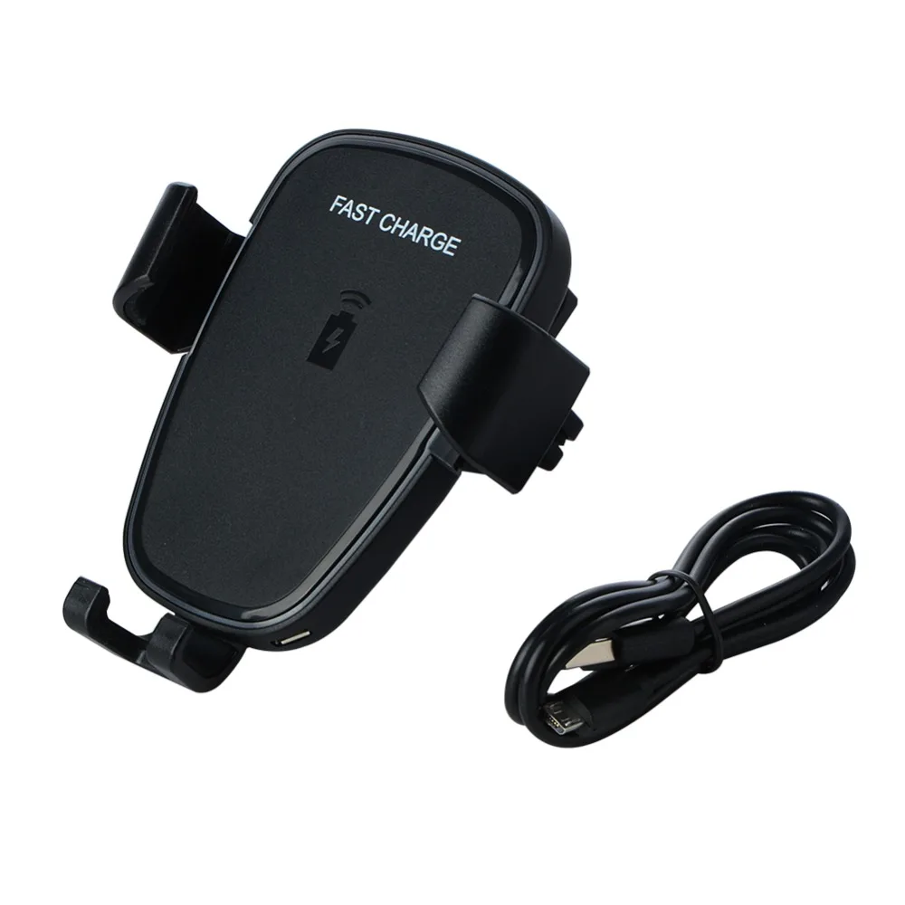 For Samsung Note 8 S8 S7 Edge Qi Wireless Car Charger For Iphone X 10 8 Plus 5V/2A Fast Charging 360 Rotation Car Holder