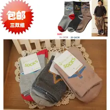 3 paris / lot 2016 Fall and winter children 6-12Y boys crew socks cotton student socks big boy youths’s Hosiery high quality