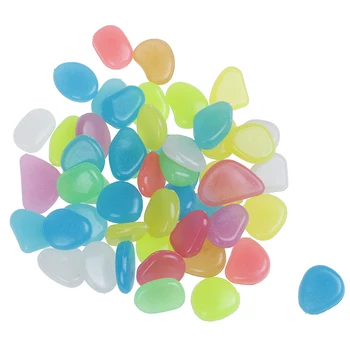 

50Pcs Luminous Stones Glow In The Dark Garden Pebbles Glow Stones Rocks For Walkways Garden Path Patio Lawn Garden Yard Decor