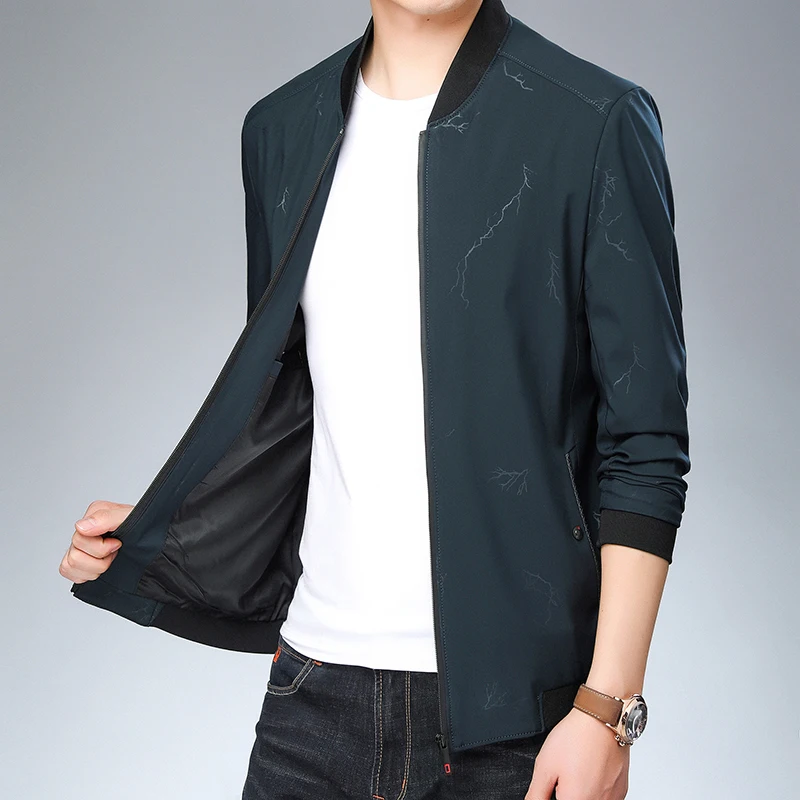 

2019 New Fashion Jackets For Men Mandarin Collar Street Fashion Trend Overcoat Korean Windbreakers Casual Coat Mens Clothing