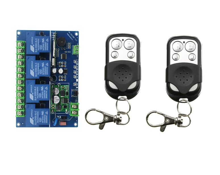 DC 12V 24V 36V 48V 10A 4CH RF Wireless Remote Control switch Garage