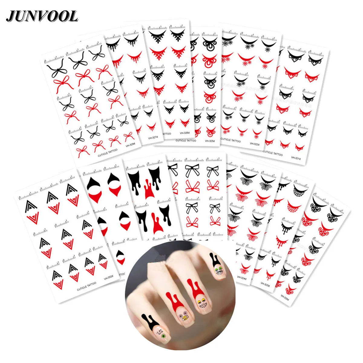 Buy 13pcs/lot Cuticle Tattoo Nail Art Stickers