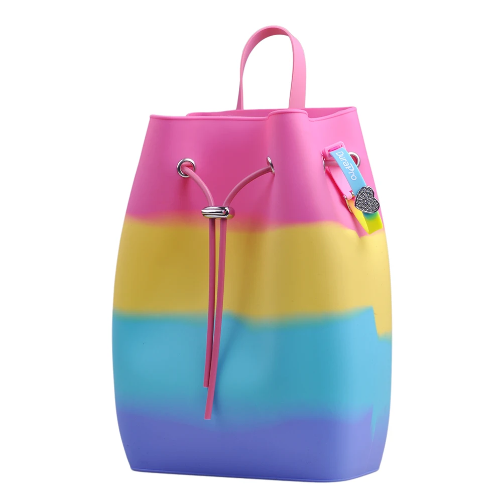 

Lovely Bags for Teenage Girls Backpack Kids Soft Silicone Sweet Candy Colors Children Fashion Bag Girl Backpacks + Bracelet