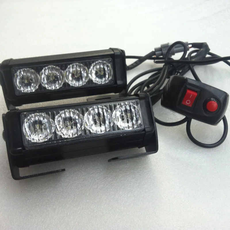 2x4 Led DRL Дневной Бег туман светильник Автомобиль Мотоцикл аварийных проблесковая