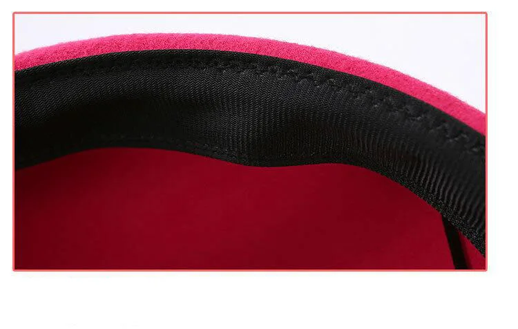 Парижская элегантная женская кепка без деформации Имитация шерсти Fedora классическая шляпа-котелок с вуалью женская шляпа церковные вечерние берет