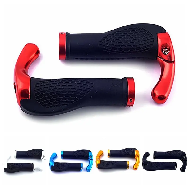 New Cycling Grips Mountain Bike Handle Rubber Grips Bilateral Lockable