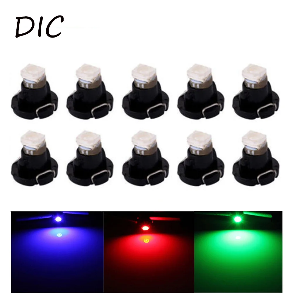 

DIC 10 pcs T3 Led Light 1210 SMD Car Wedge Lamp Car Dashboard Warning Indicator Light Car instruments Panel Gauge Dash Bulbs 12V