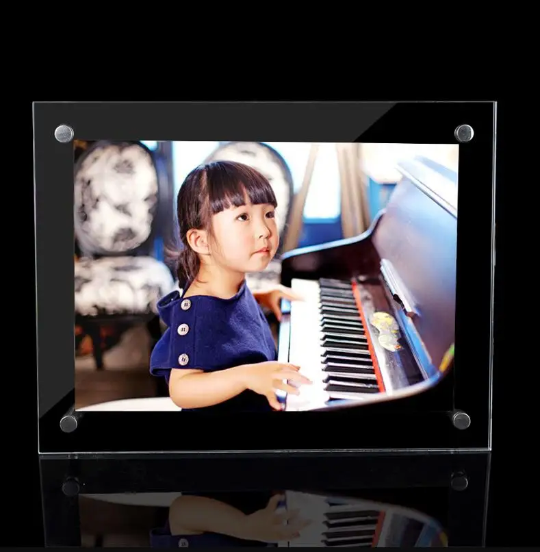 

28.7x39.4cm Large Acrylic photo frame Rectangle Screw Photo Frame Transparent Sign Picture display Frame Home Decorations B4