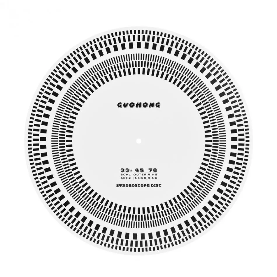 Профессиональный LP Виниловая пластинка поворотные столы Phono Тахометр калибровки стробоскоп диск и высокое качество