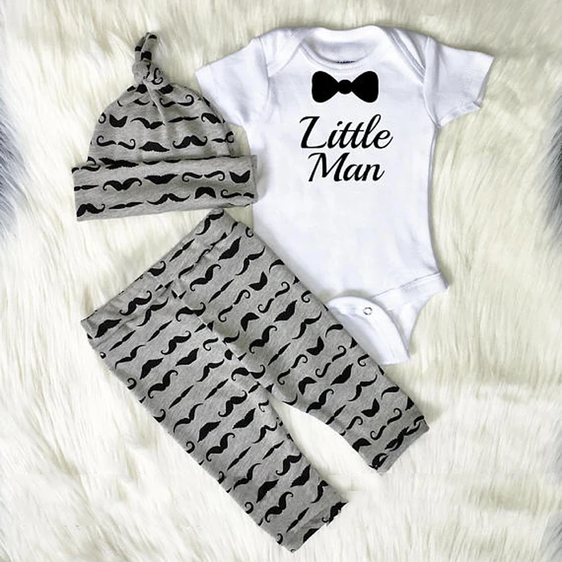 Conjuntos de Roupas de Bebê T camisa plus Calça plus Chapéu 2017 0 18 m 3 Pcs Outono Bebê Meninos Roupas Set Infantil Baby Mini Tops 3 Pcs Set Roupas 4 2017 conjuntos de roupas do bebê 0