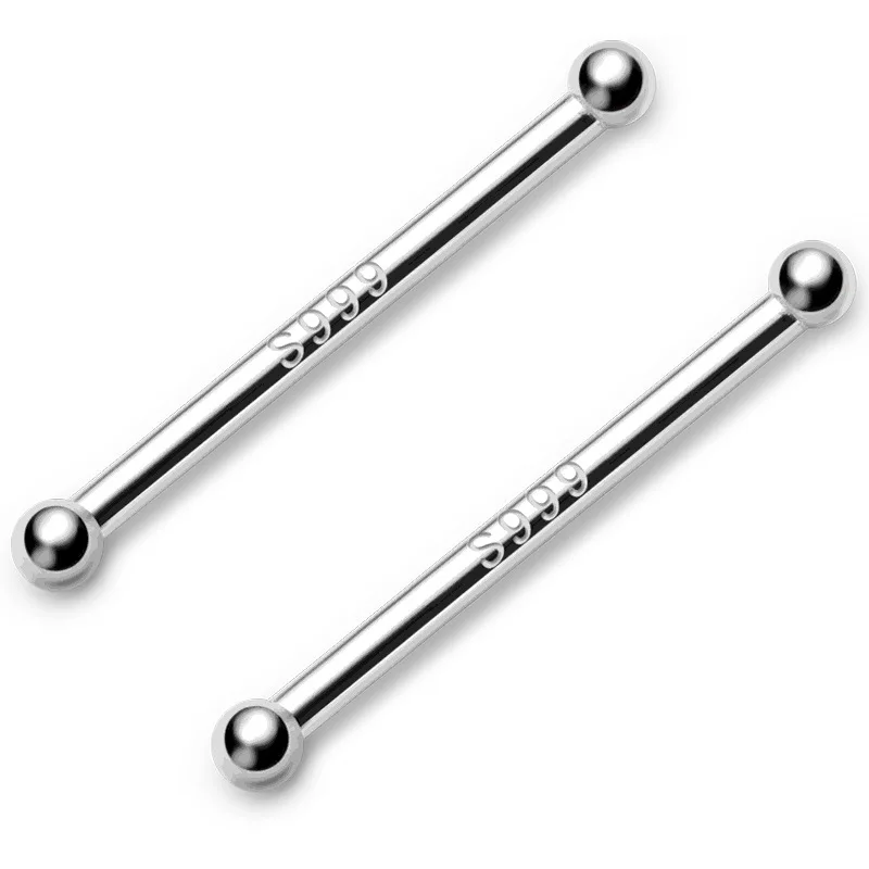 

Simple Thin 999 Sterling Silver Earring Sticks
