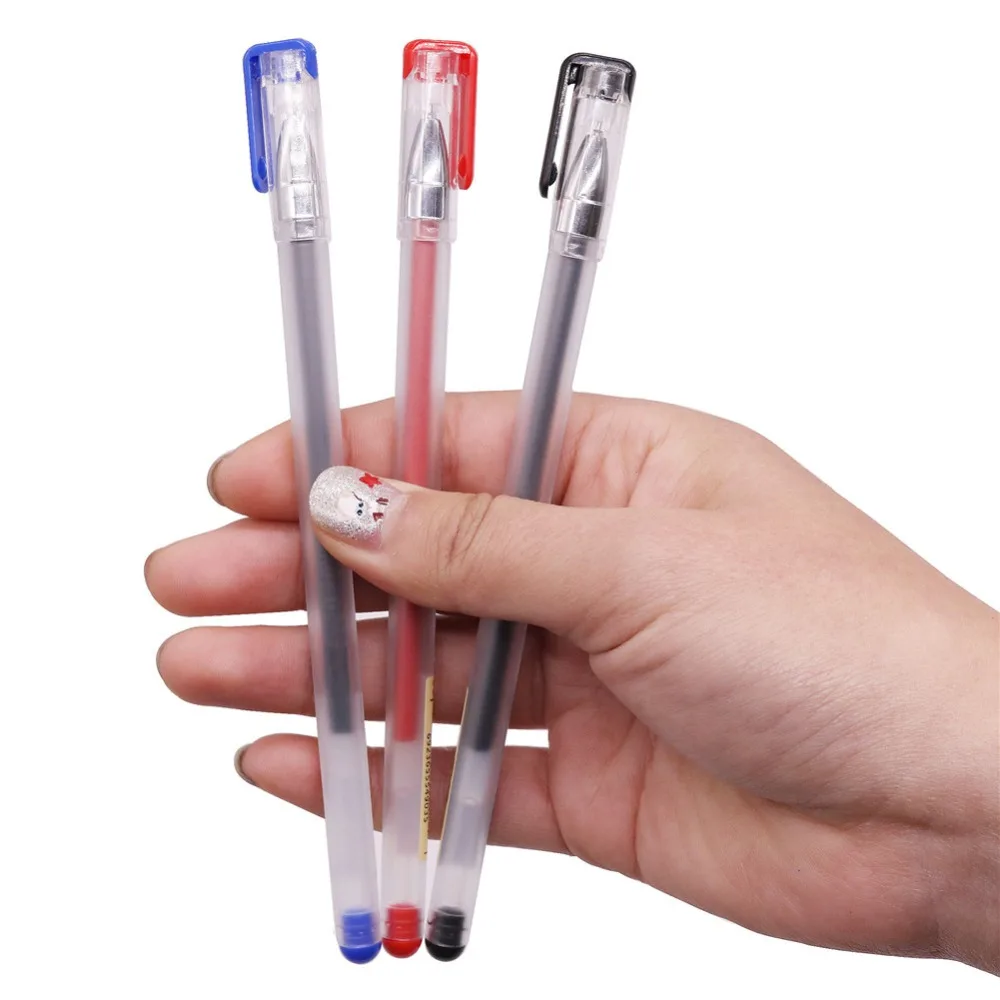 

24 Pcs 0.5mm Nib Gel penTransparent Pen Shell Office Student Promotional Gifts School Supplies Red Blue Black Tricolor