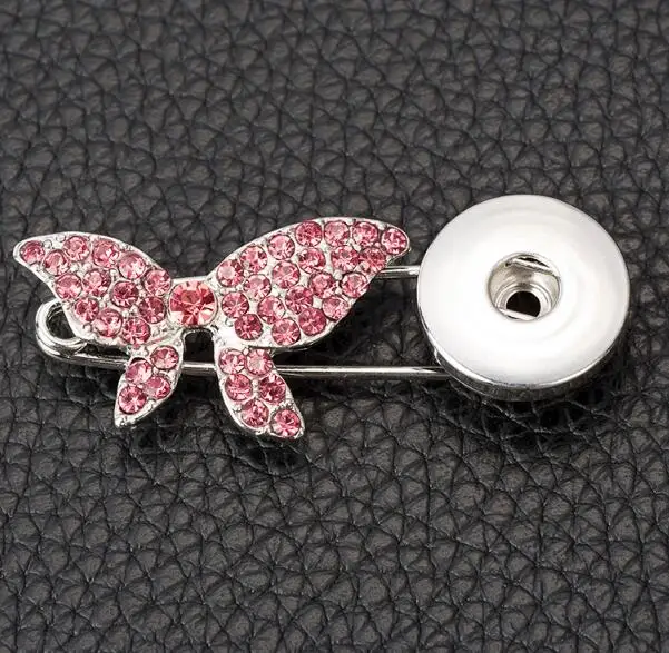 

18mm Snap Buttons Jewelry Butterfly Brooch colors Pins Brooch Fit 18mm Snap Button Brooch For Women Weddings Brooches Pins Gift