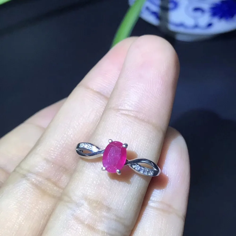 Natural ruby ring, 1 carat ruby, simple style, hot sale. From natural gem store