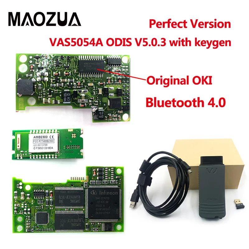 Новейший VAS 5054A ODIS V5.1.3 Keygen OKI полный чип Bluetooth 4,0 AMB2300 VAS5054A VAS5054 UDS для VAG диагностический инструмент