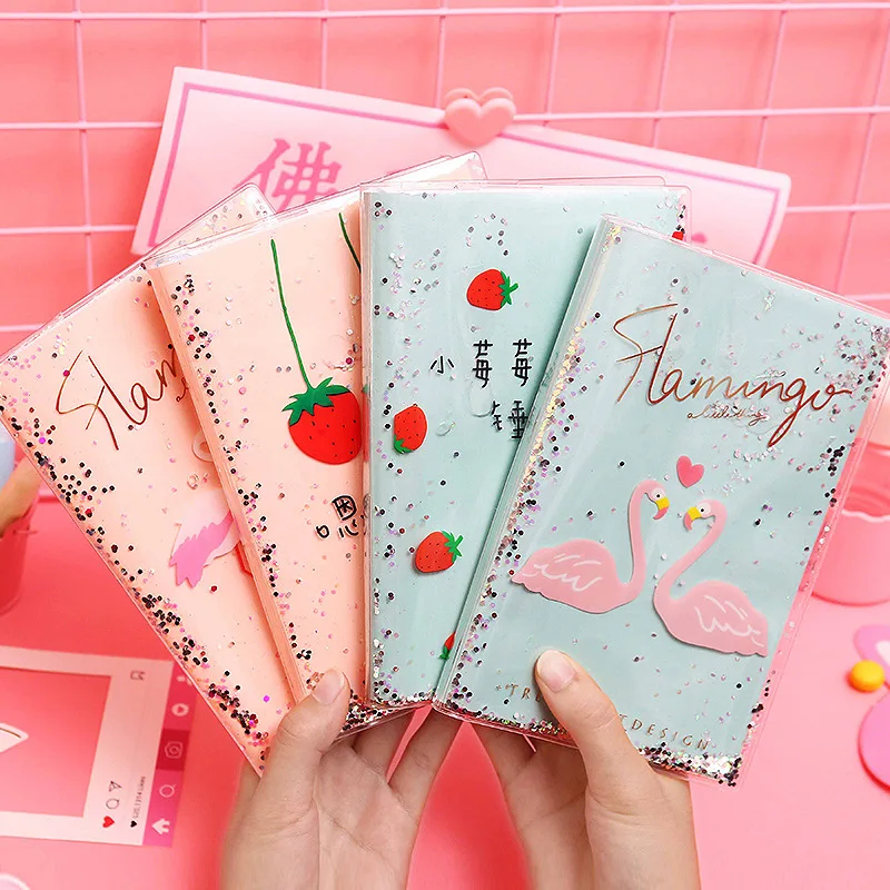 

Lovely Pink girl heart Weekly Plan Cute Notebook Waterproof A Year Filofax Creative Inner Pages Kawaii Planner Organizer Diary