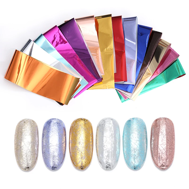 

Holographic Nail Foil Stickers Paper Nail Art Transfer Sticker Holographic Decoration DIY For Nail UV Gel Polish