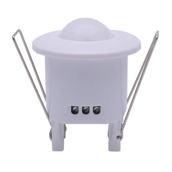 

10PCS/lot 220V AC Mini Adjustable 360 Degree Ceiling PIR Infrared Body Motion Sensor Detector Lamp Light Switch White