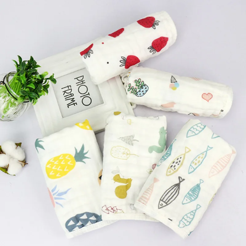 Bath Towel Stuff Babies 30*50CM Cotton Washcloth Wipe Newborn Baby Bathing Accessories Infant Cartoon Face Hand Bathing