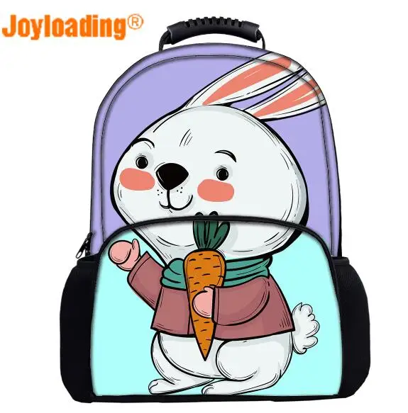 Повседневный стильный 2D красочный детский рюкзак Joyloading с мультяшным Кроликом