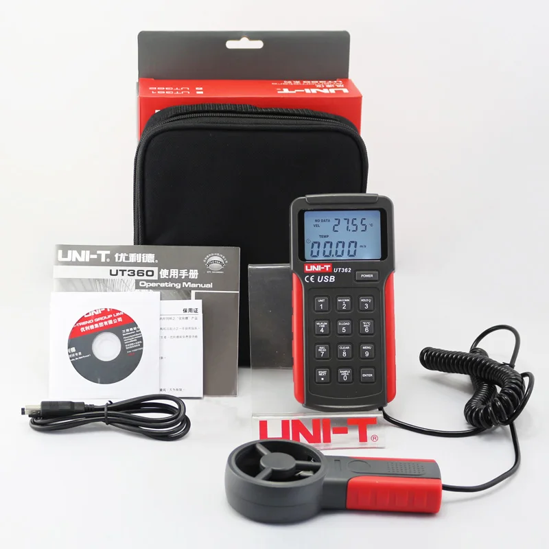 UNI T UT362 Анемометр тестер скорости ветра счетчик единицы измерения переключатель