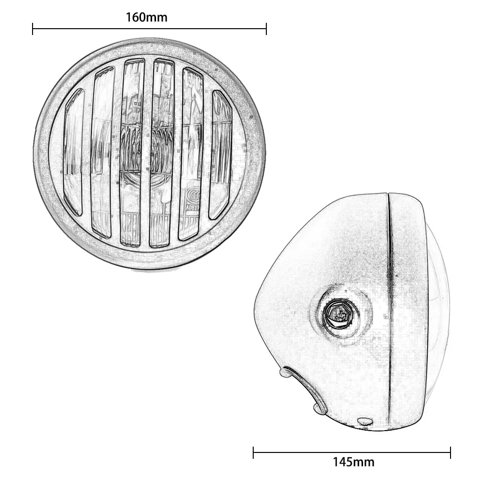 Классическая Ретро-фара для мотоцикла, гриль, фары для мотоцикла, винтажный передний свет, круглая лампа для чоппера, поплавок, кафе, гонщик