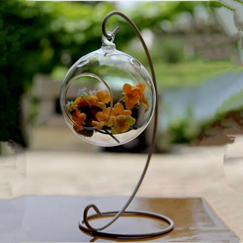Диаметр = 10 см прозрачная стеклянная Террариум ваза красивое украшение дома висячий стеклянный глобус модная свадебная живая стеклянная ваза