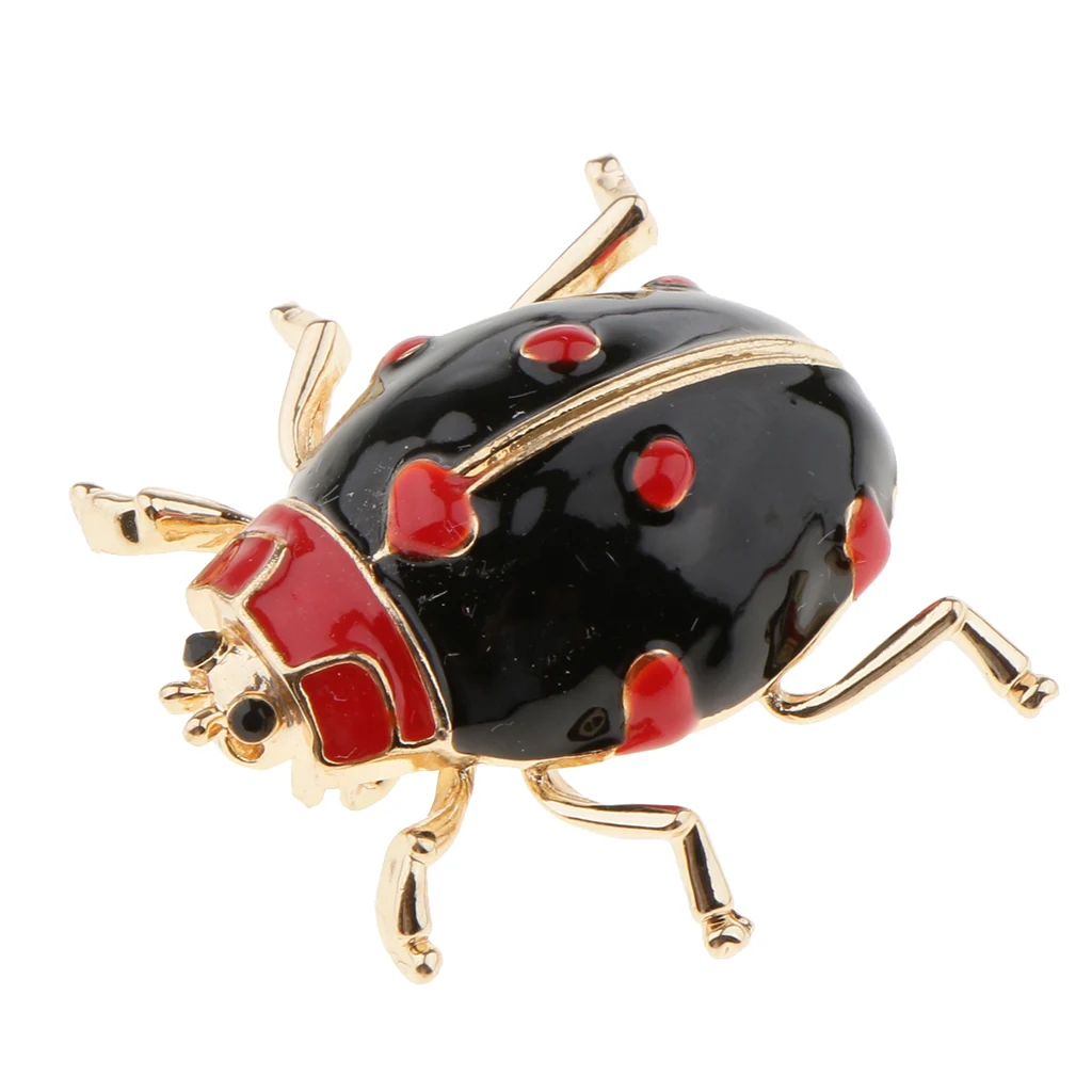 2pcs Enamel Ladybird Bug Insect Brooch Pin Womens Mens Costume Jewellery Lovely Accessories