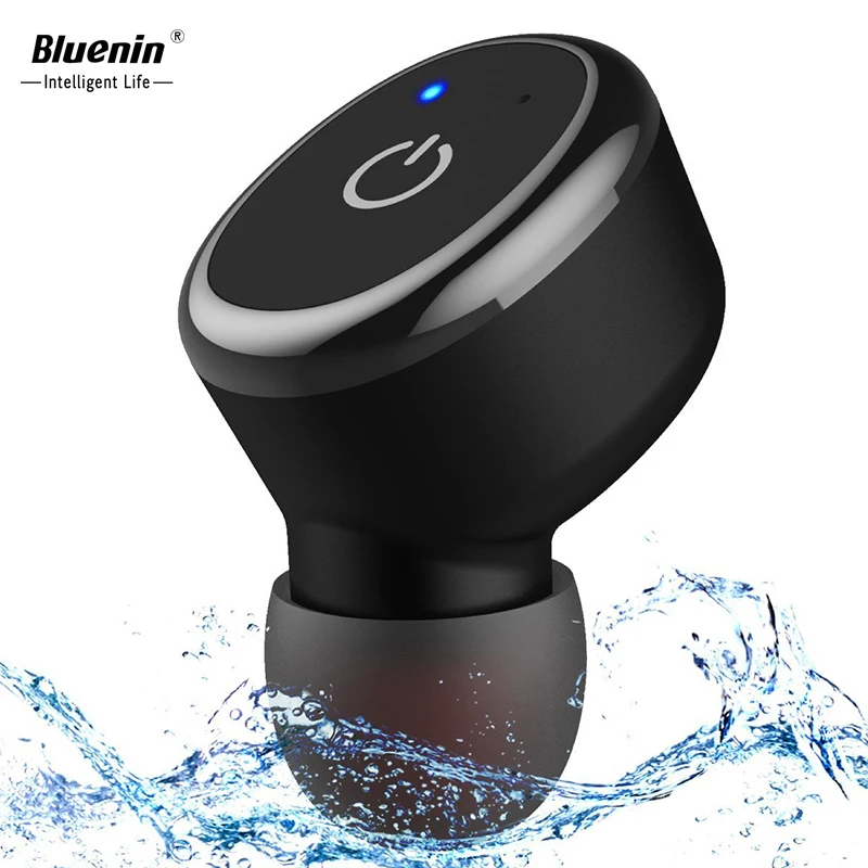Goedkoop Bluenin iPX8 Waterdichte Bluetooth Oordopjes, enkele Mini bluetooth oortelefoon met 6 Uur Speeltijd Auto headset met Microfoon voor iPhone 8