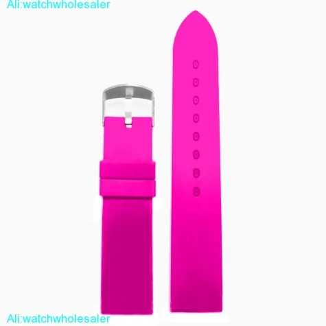 16mm Voilet Red Color Silicone Jelly Rubber Ladies Watch Band Straps WB1002K16JB