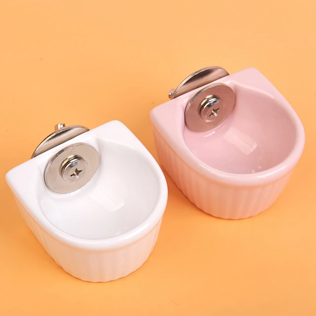 Creative Ceramic Hanging Pet Food Bowl Non-Slip Anti-Turn Hamster Bowl Pet Feeder Bowl For Chinchill Gerbil Pet Feeding Supplies 1