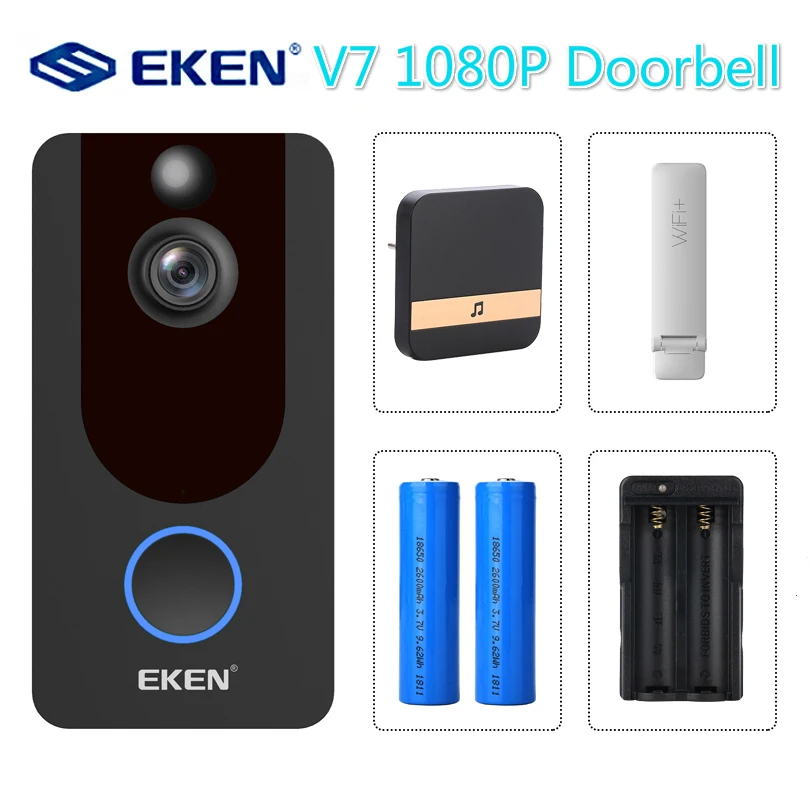 V7 Smart IP 1080P Video Intercom WIFI Video Door Phone Bell Doorbell Camera For Apartments IR Alarm Wireless Security Camera