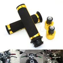 22 мм уличные и гоночные мото ручки с концом CNC 7/8 ''мотоциклетные ручки для KAWASAKI KTM YAMAHA DUCATI HONDA Hornet 600