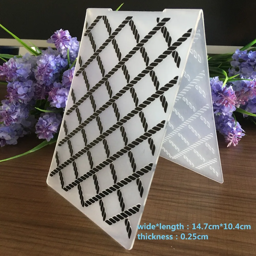  2018 New cross hatch plastic embossing folder for scrapbooking paper card photo album decorative fe - 32915579853