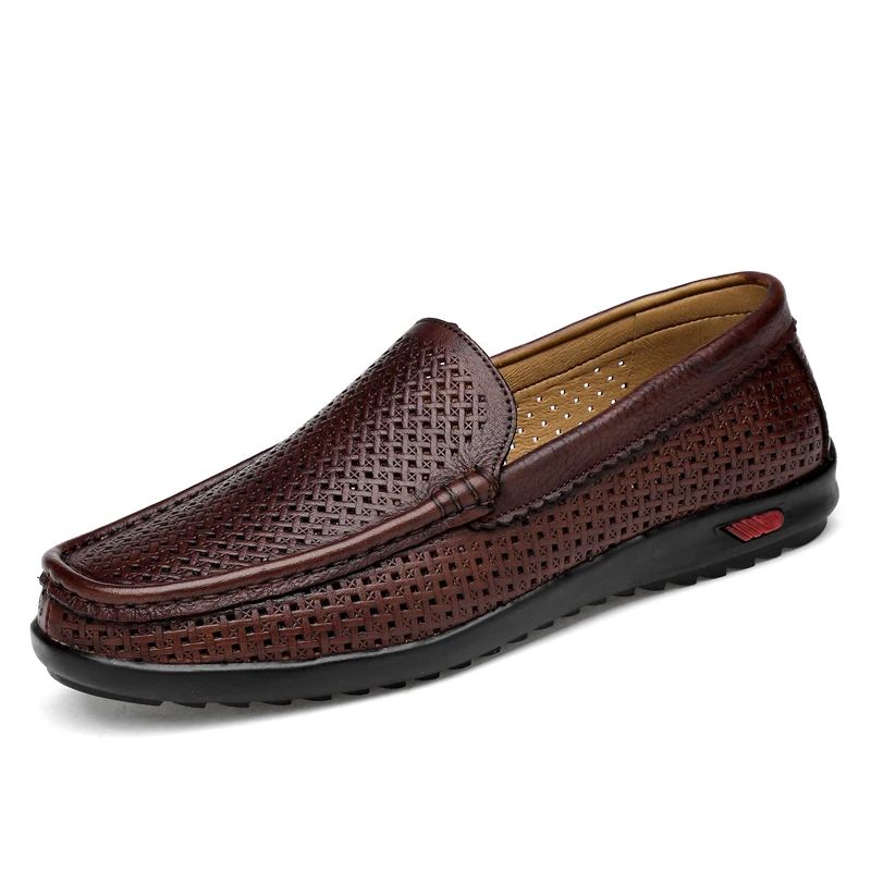 Clax hombres mocasines cuero genuino slip ONS 2018 Primavera Verano diseño cocodrilo barco zapato náuticos| - AliExpress