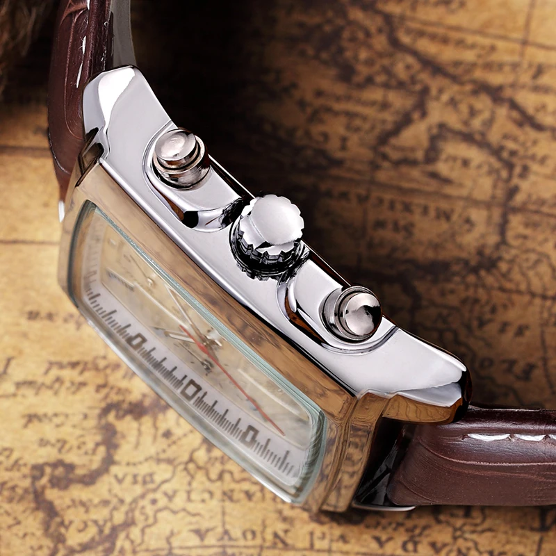 MEGIR Fashion Casual Men Watch Luxury Military Sports Watches Leather Band Waterproof Quartz Wristw
