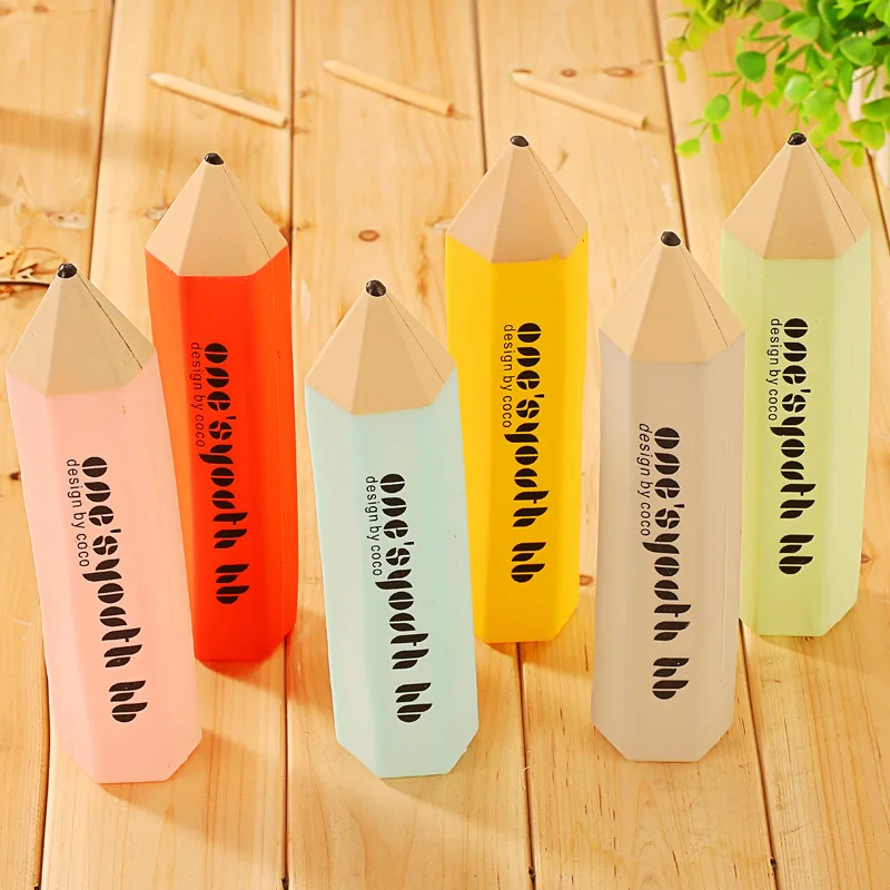 

Creative Pencil Shaped Silicone Waterproof Pencil Case Stationery Storage Organizer Pen Bag School Office Supply Escolar