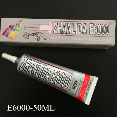 

50ml Liquid Transparent E6000 Glue Super Glue Strong Adhesive Metal Fabric Rhinestones Jewelry Craft Phone Screen Office Glue