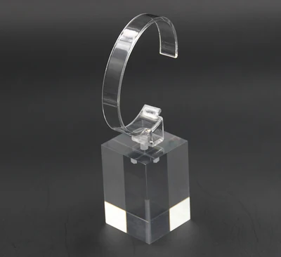 montre en plastique transparent crystal vitrine Présentoir pour bijoux bracelet 