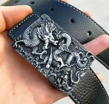 Пояс дракон пряжка серебро 999 ювелирные изделия ручной работы