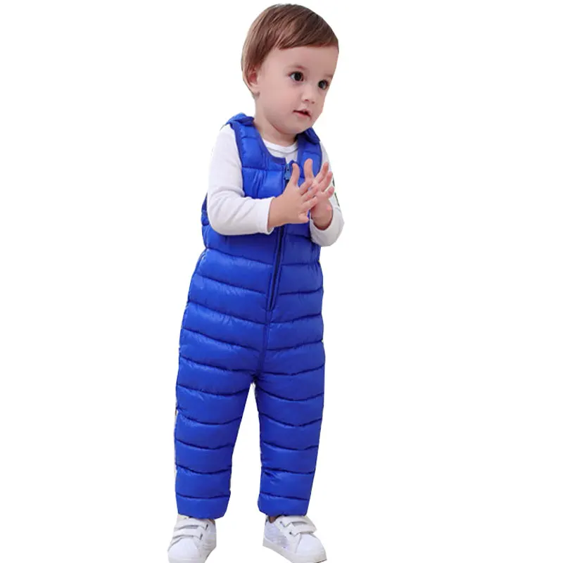 

Mioigee Winter Children Kids Down Cotton Bib Pants For Girls Overalls Autumn Toddler Boys Warm Baby Kids Waterproof Trousers