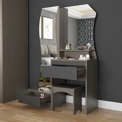 Туалетный столик белый современный простой модный многофункциональный маленький размер столик для макияжа комод - Цвет: Grey