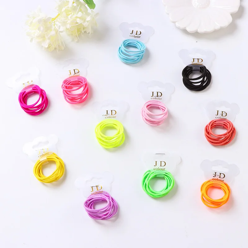 20pcs / lot Small Elastic Hair Bands Scrunchies for Kid Girl Hair Accessories Thin Hair Candy Colors Diameter 3cm baby accessories designer