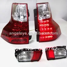 Для TOYOTA Prado 2700 FJ150 светодиодный задний фонарь 2009-2013 год красный, белый Цвет