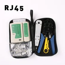 Сеть Ethernet кабельный тестер RJ45 комплект RJ45 обжимной инструмент Пробивной RJ11 Cat5 Cat6 детектор провода 8P8C RJ4