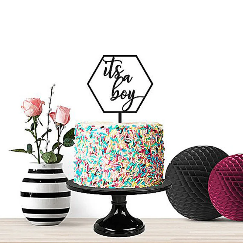 I'ts мальчика торт Топпер Baby Shower Топпер|Товары для украшения тортов| |