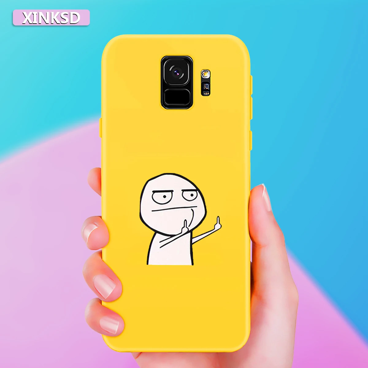 Милый Забавный Мягкий ТПУ силиконовый чехол для телефона Samsung Galaxy S9 plus Note 9 A6 2018